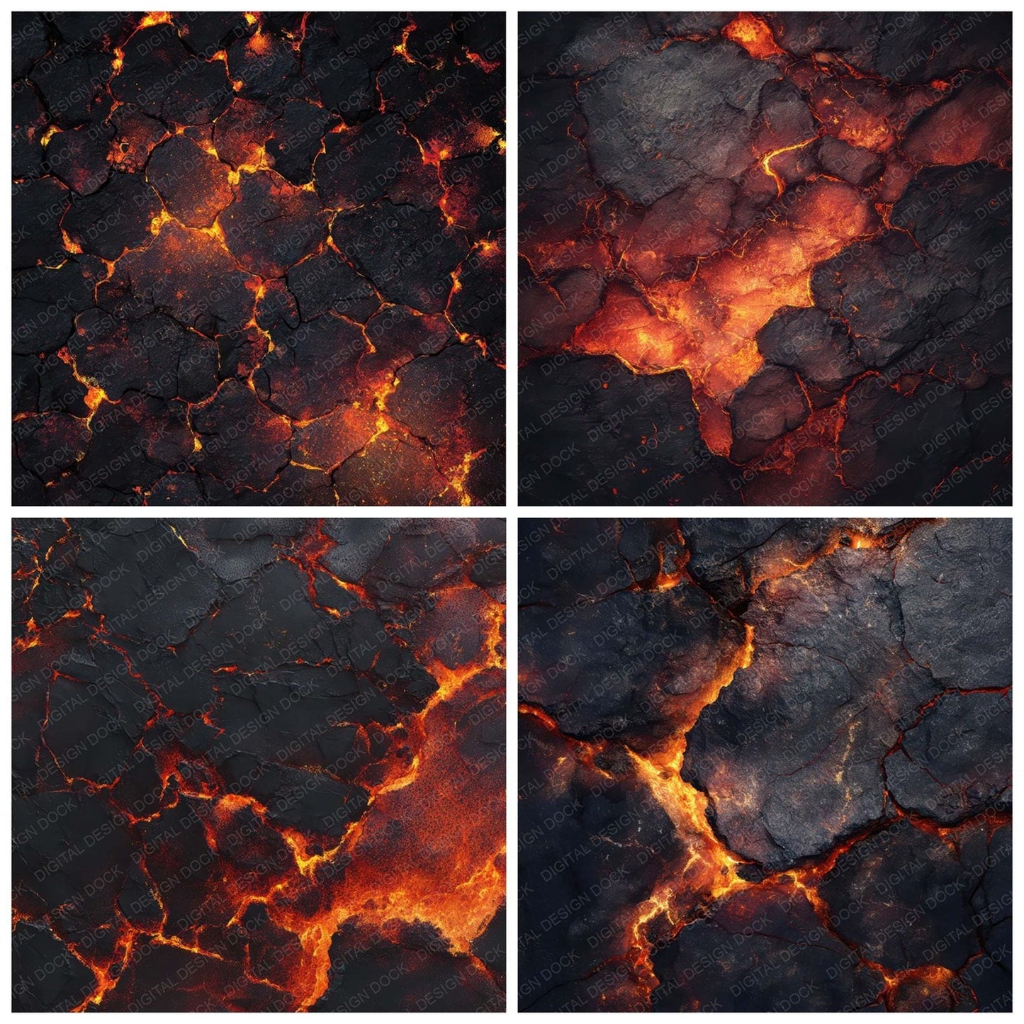 Molten Lava Crust Digital Paper Pack (DDD008075)