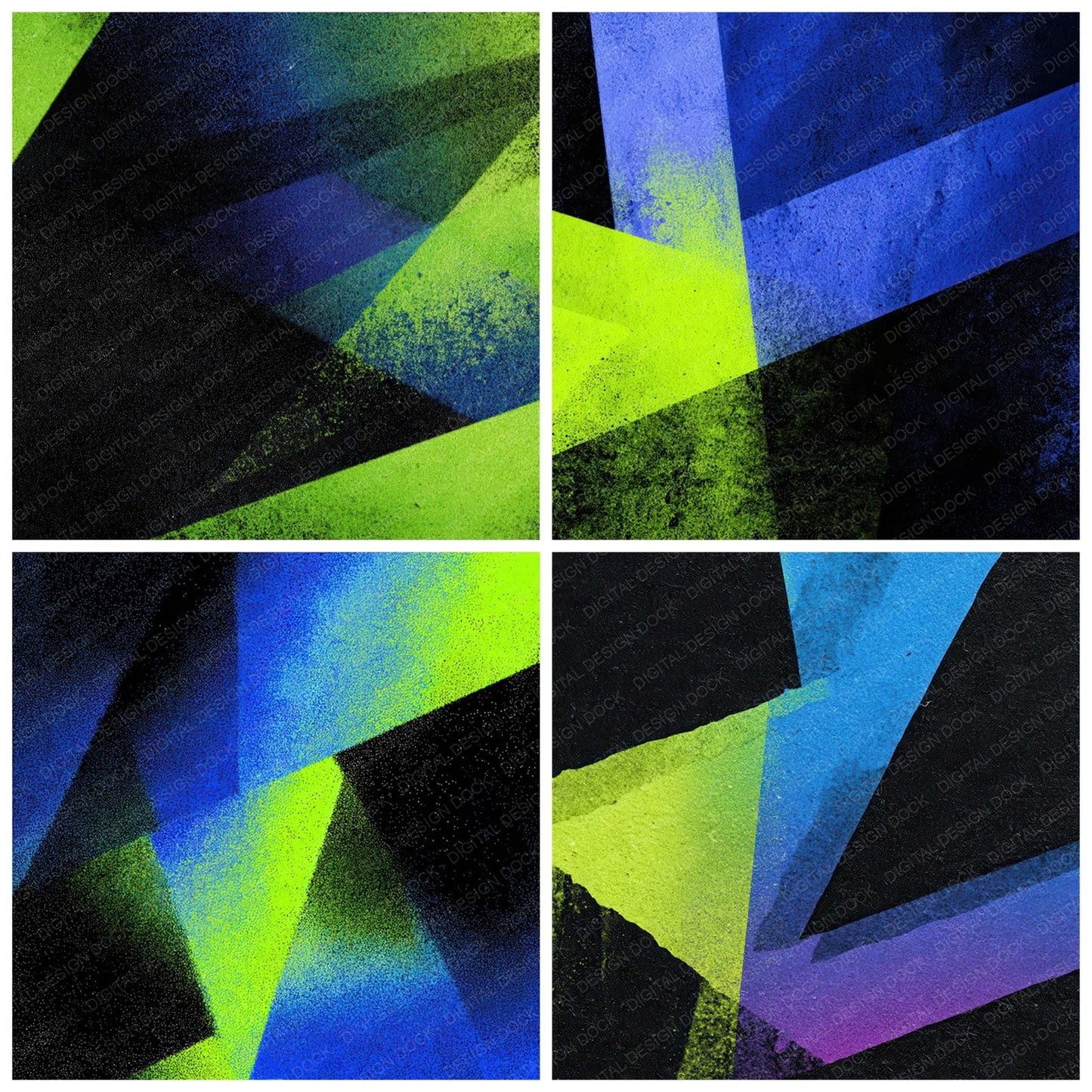 Neon Brutalist Print Digital Paper Pack (DDD008076)