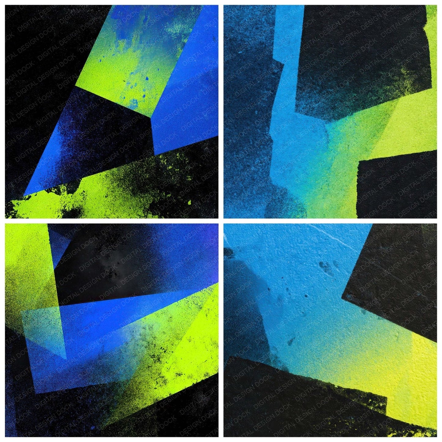 Neon Brutalist Print Digital Paper Pack (DDD008076)