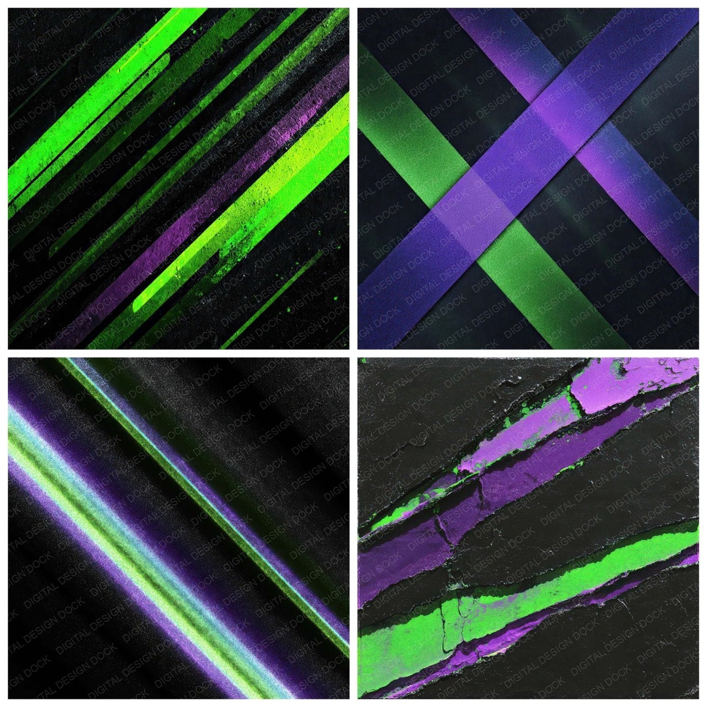 Neon Glitch Divide Digital Paper Pack (DDD008078)
