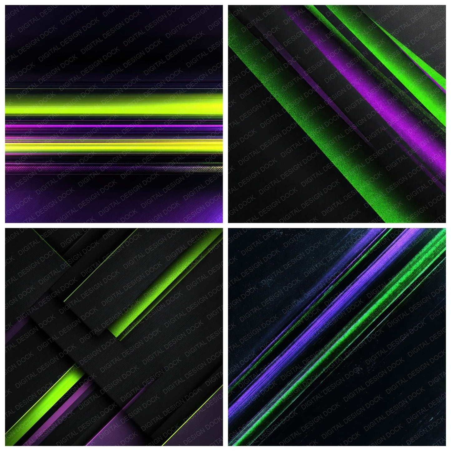 Neon Glitch Divide Digital Paper Pack (DDD008078)