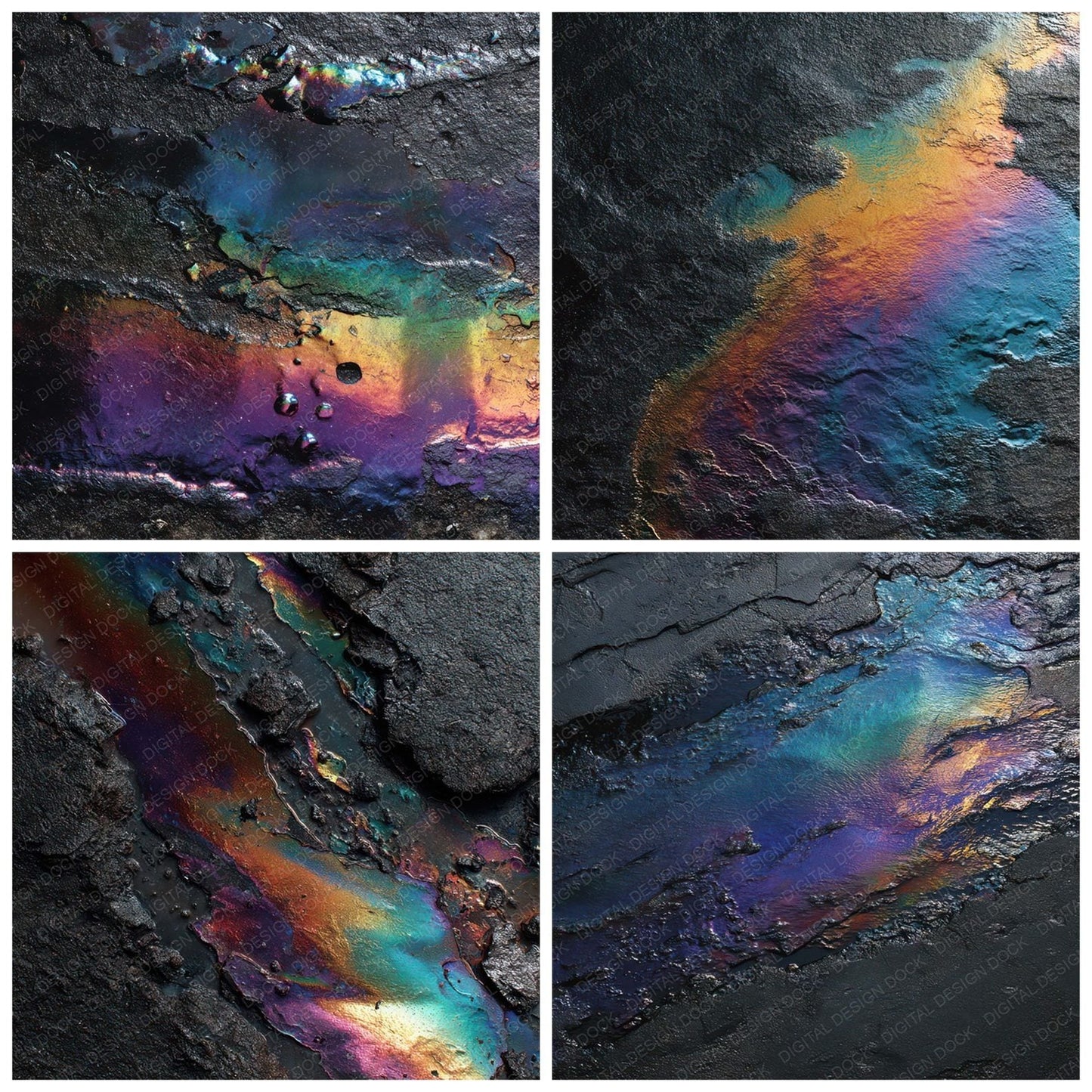 Oil Slick Asphalt Digital Paper Pack (DDD008080)