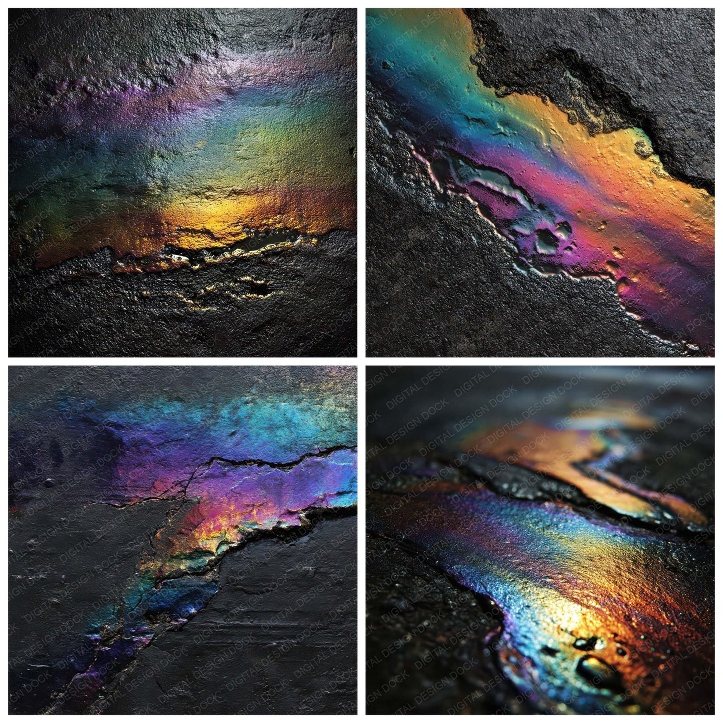 Oil Slick Asphalt Digital Paper Pack (DDD008080)