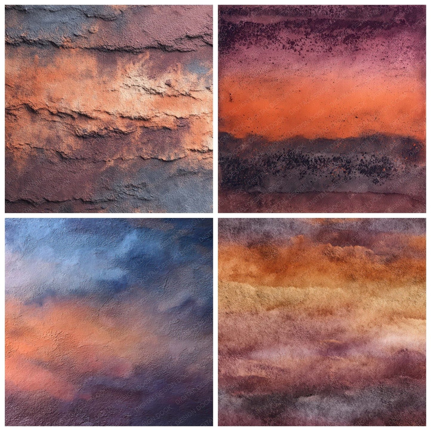 Pigment Cloud Compression Digital Paper Pack (DDD008082)