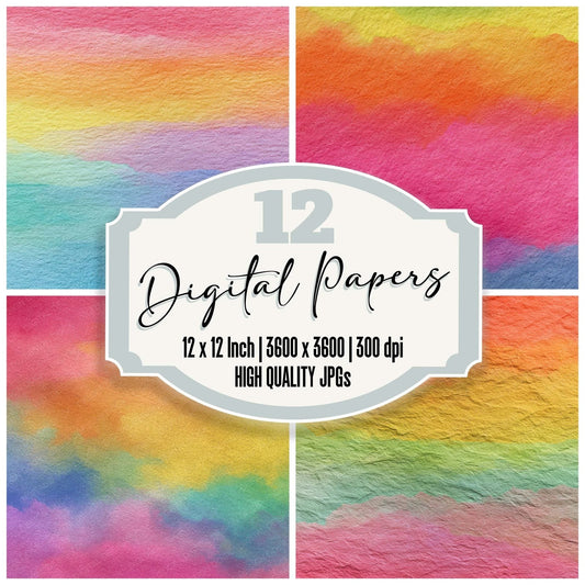 Rainbow Fade Wash Digital Paper Pack (DDD008083)