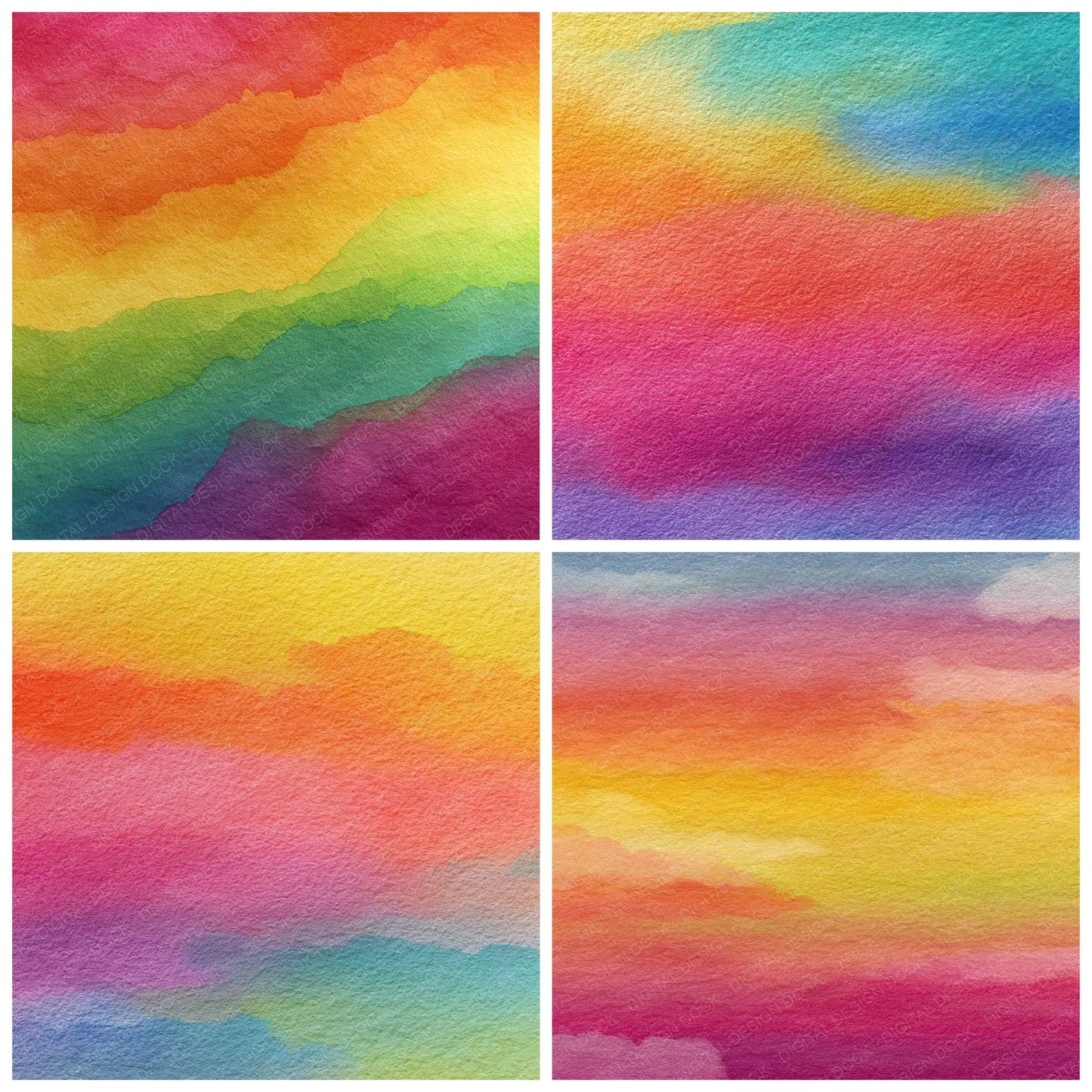 Rainbow Fade Wash Digital Paper Pack (DDD008083)