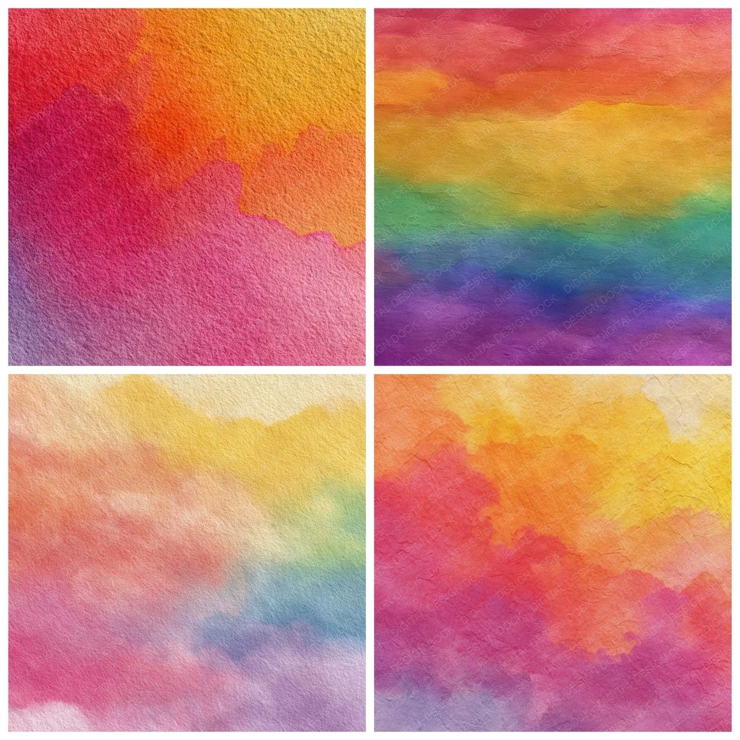 Rainbow Fade Wash Digital Paper Pack (DDD008083)