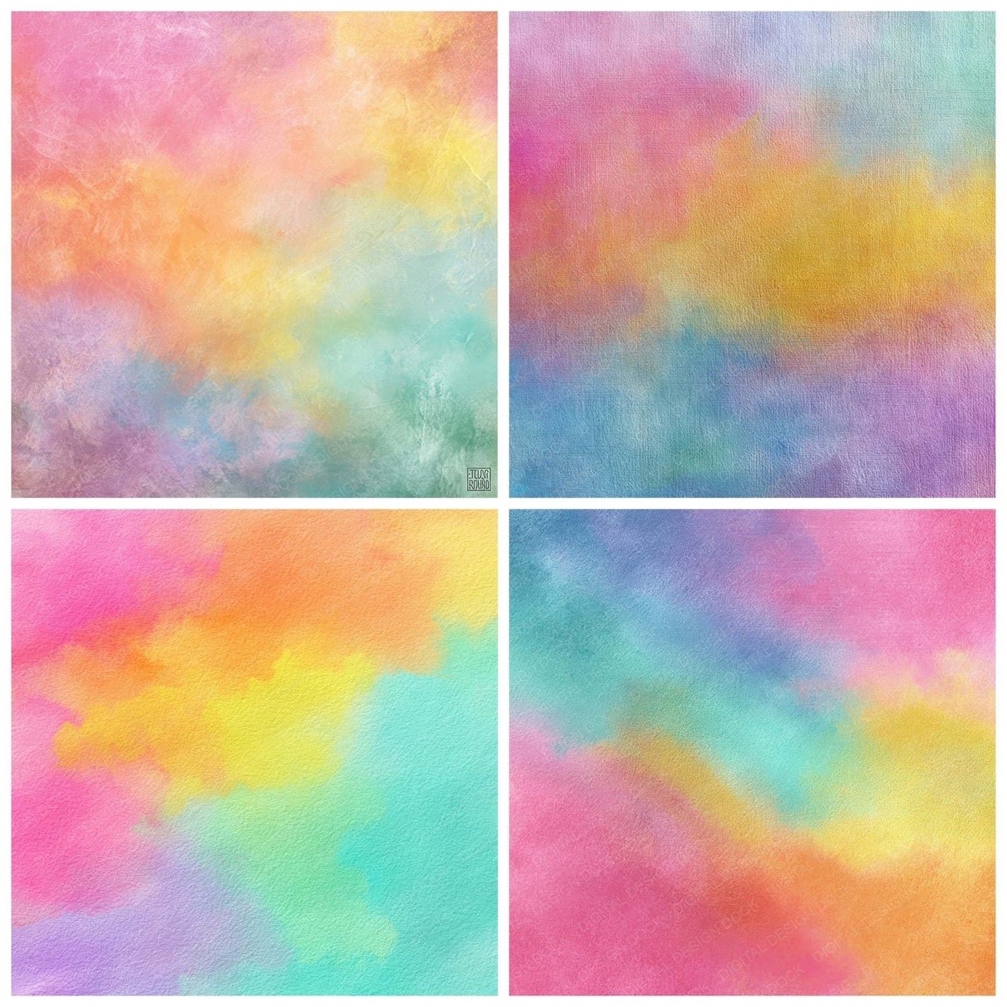 Rainbow Mist Drift Digital Paper Pack (DDD008085)