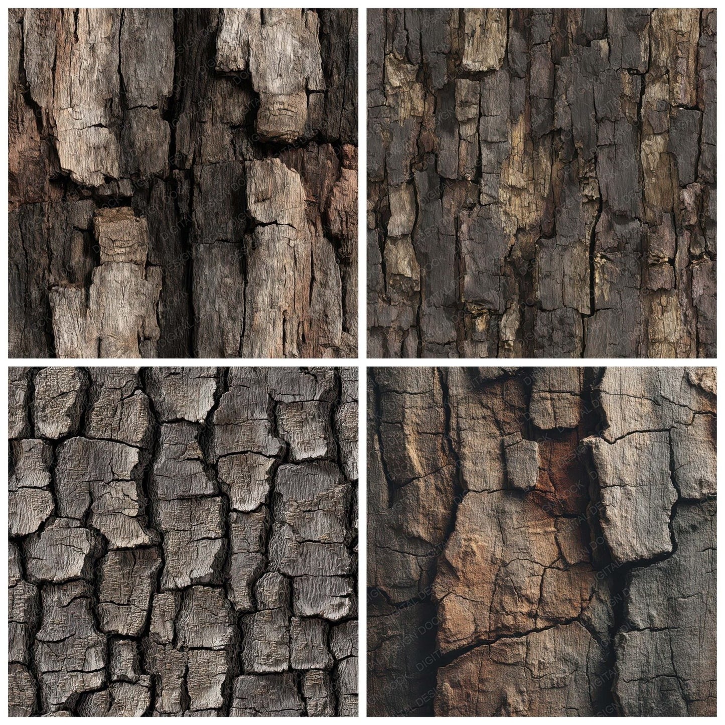 Brown Bark Texture Digital Paper Pack (DDD008093)