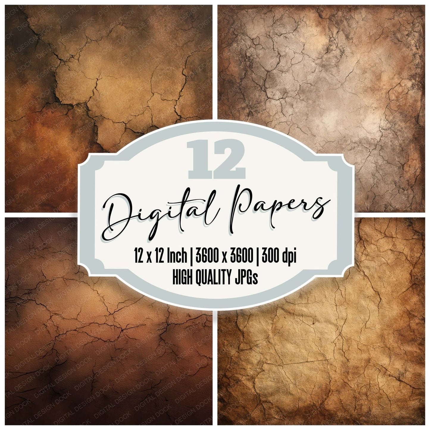 Burnt Paper Spread Digital Paper Pack (DDD008095)