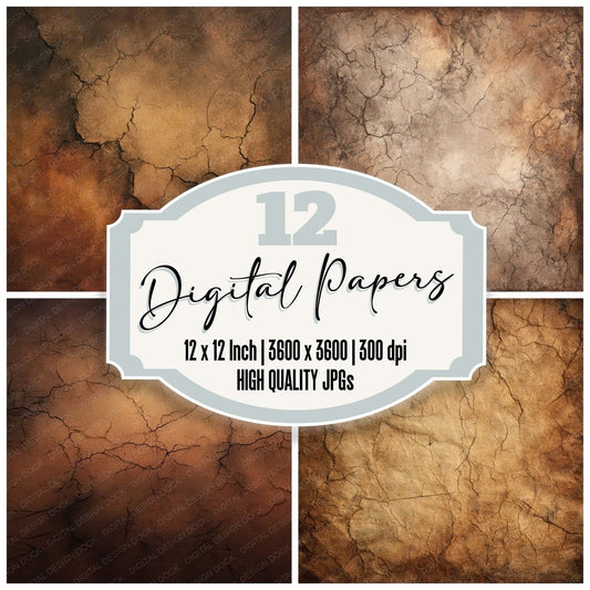 Burnt Paper Spread Digital Paper Pack (DDD008095)