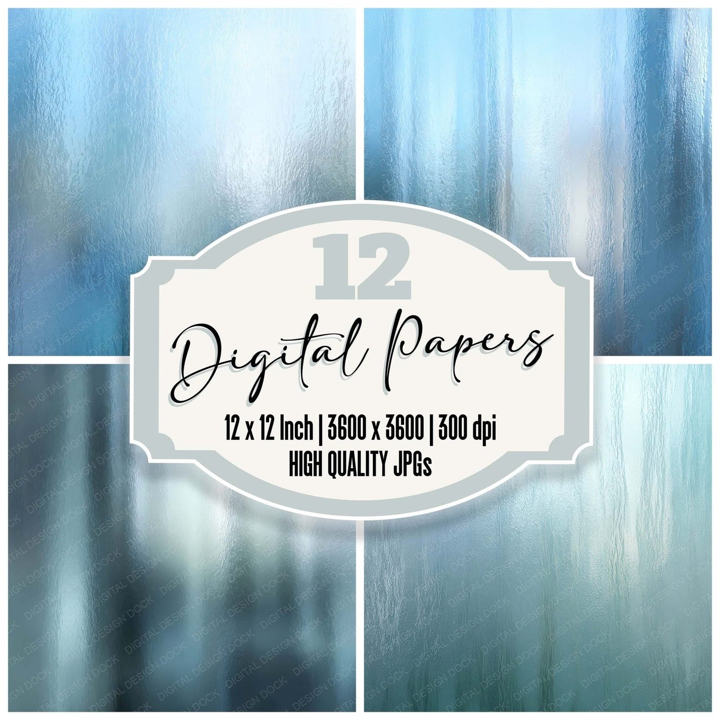 Frosted Glass Veil Digital Paper Pack (DDD008096)