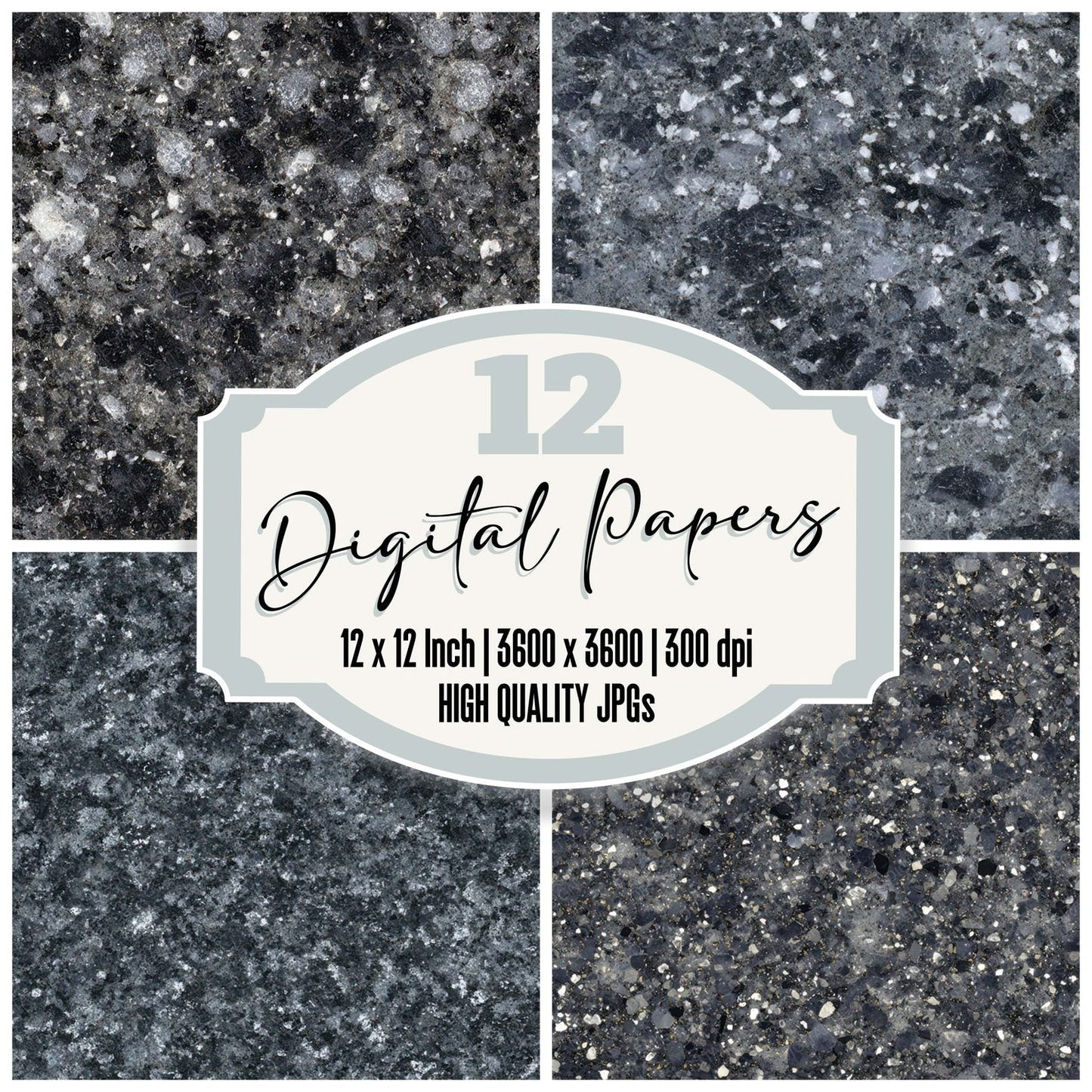 Grey Granite Speckle Digital Paper Pack (DDD008099)