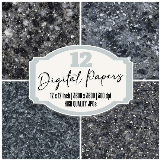 Grey Granite Speckle Digital Paper Pack (DDD008099)