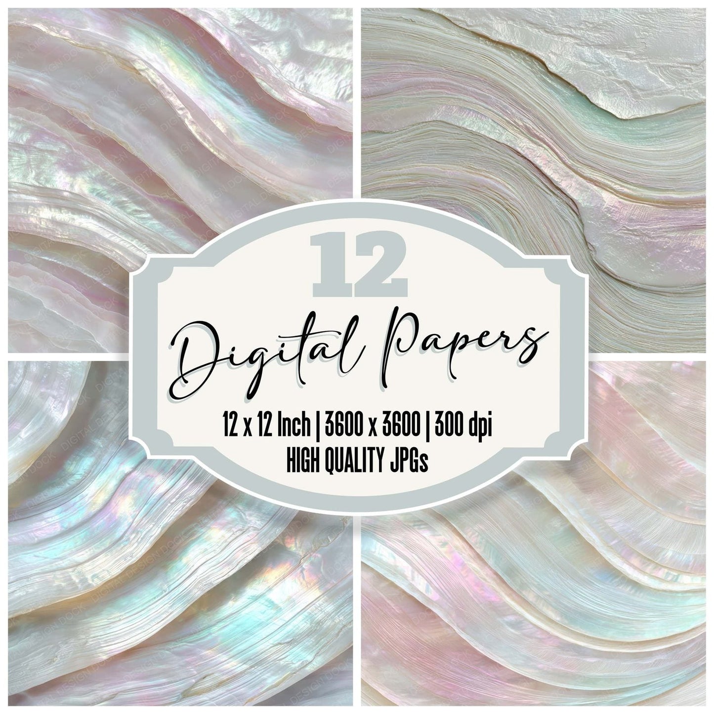 Opal Pearl Texture Digital Paper Pack (DDD008101)