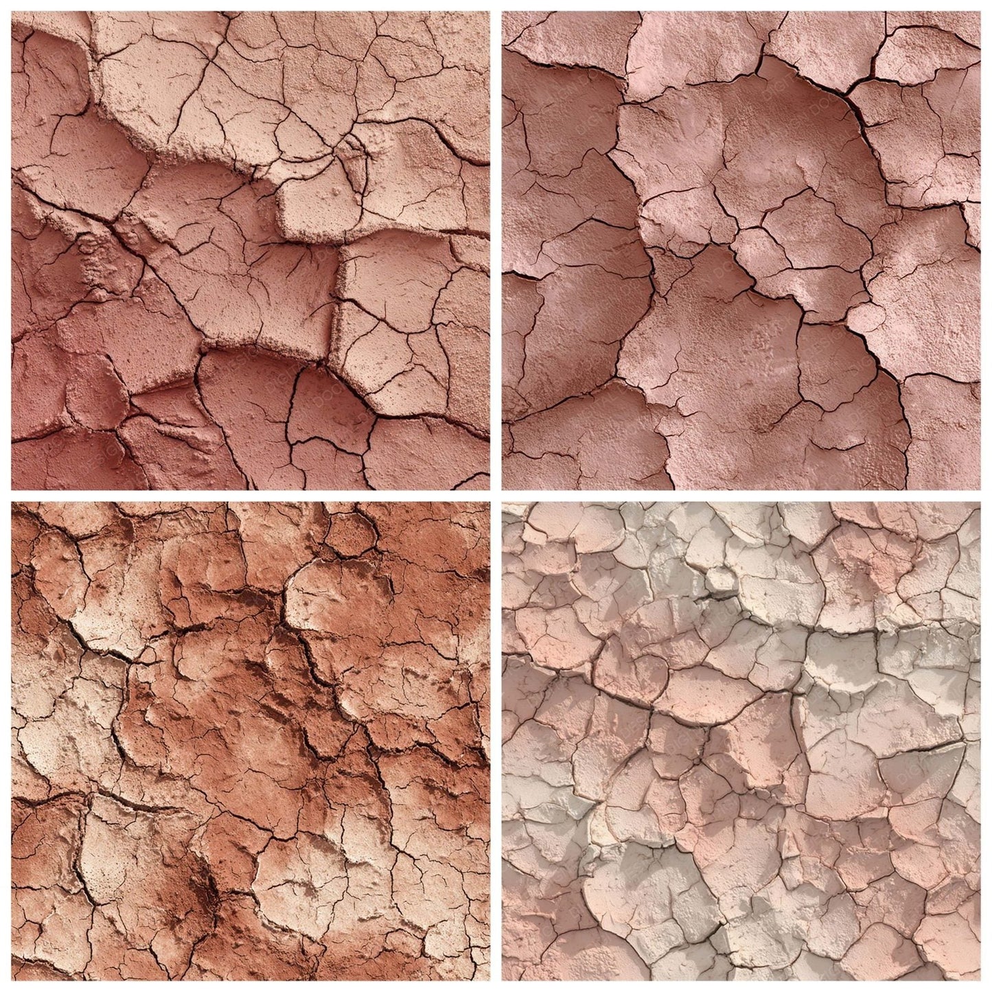 Terracotta Clay Cracks Digital Paper Pack (DDD008105)