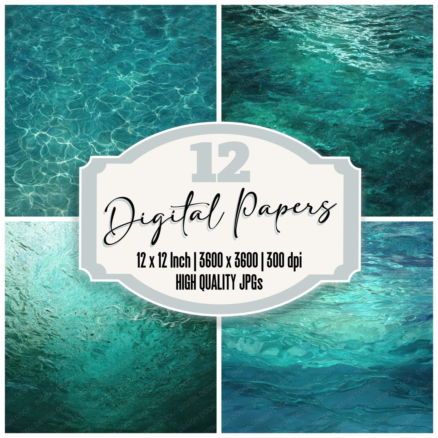Underwater Light Caustics Digital Paper Pack (DDD008106)