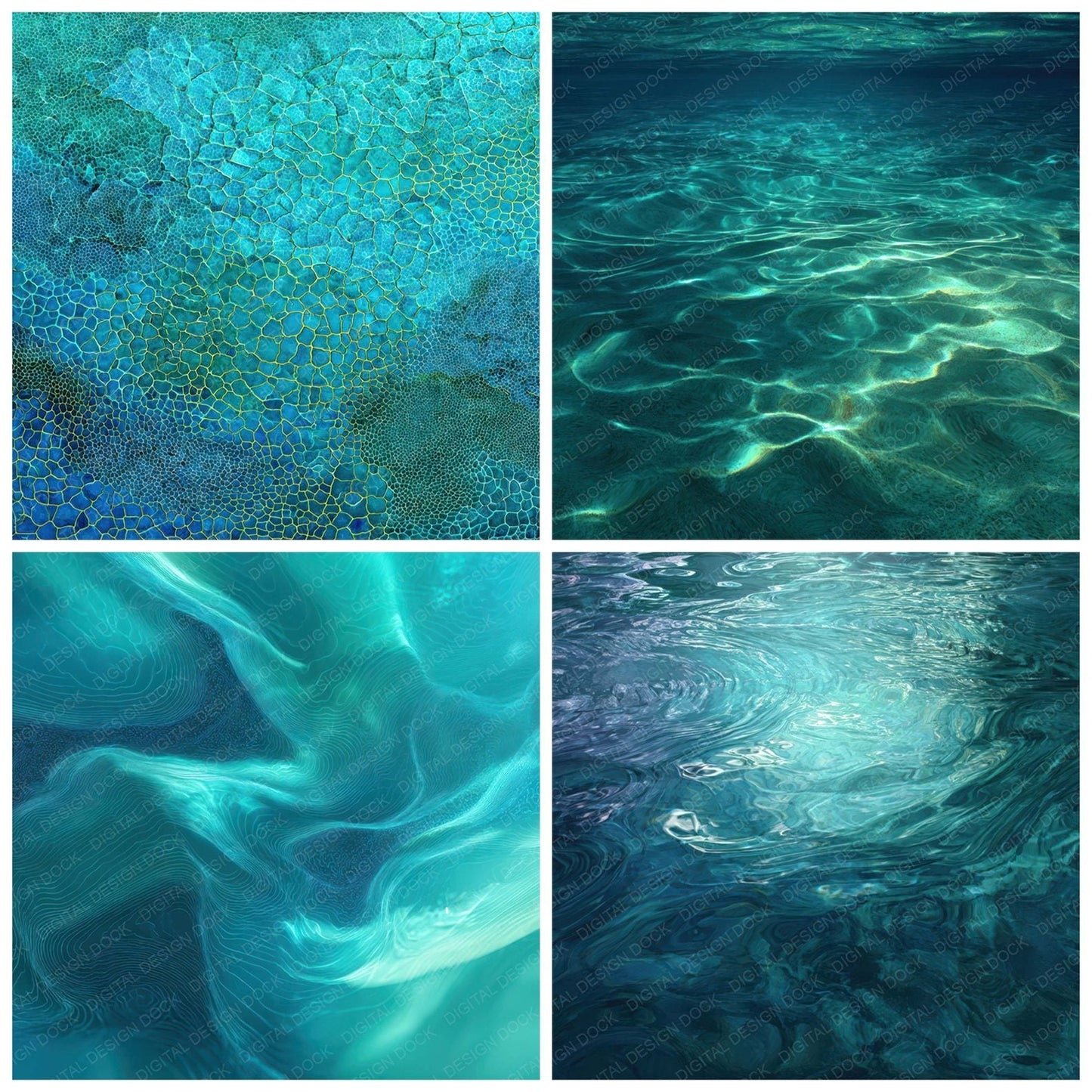 Underwater Light Caustics Digital Paper Pack (DDD008106)