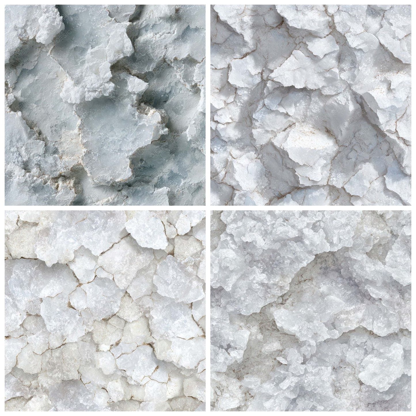 White Salt Crystals Digital Paper Pack (DDD008107)
