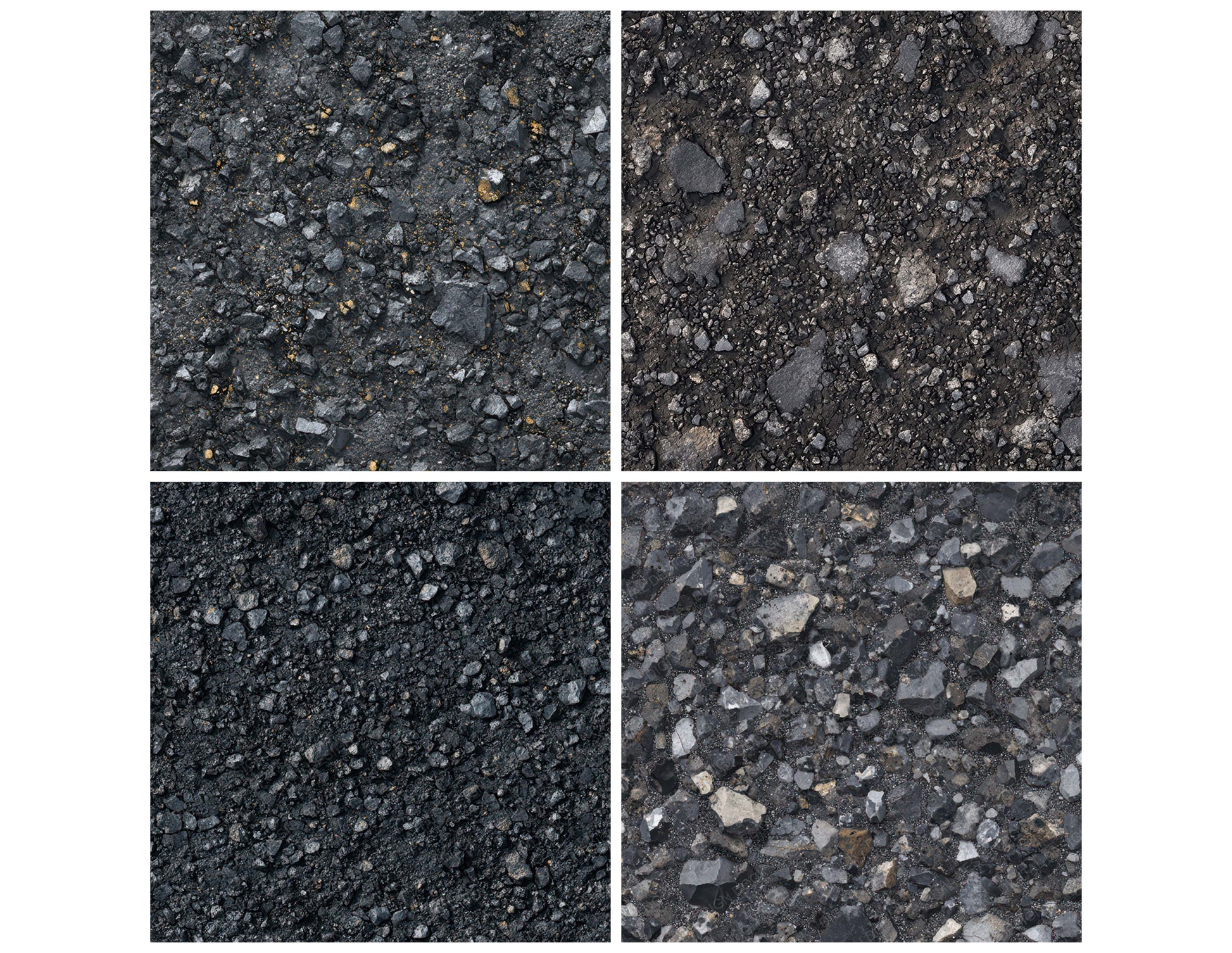 Preview layout showing Black Asphalt Grain papers arranged as background pages for junk journals and mixed media crafts