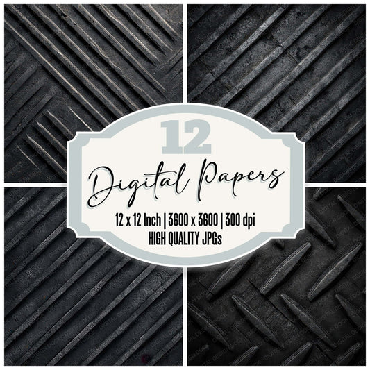 Black Rubber Tread Digital Paper Pack (DDD008112)