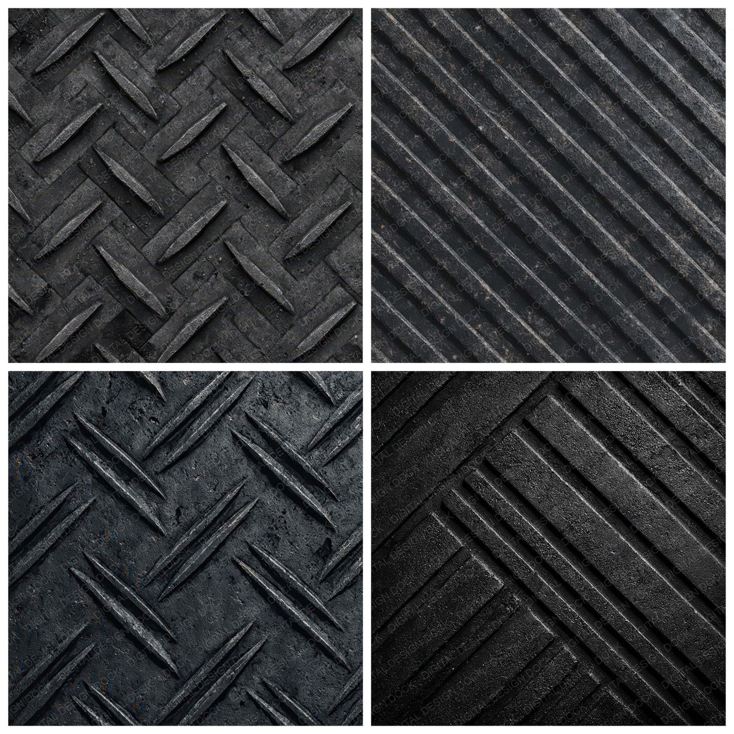 Black Rubber Tread Digital Paper Pack (DDD008112)