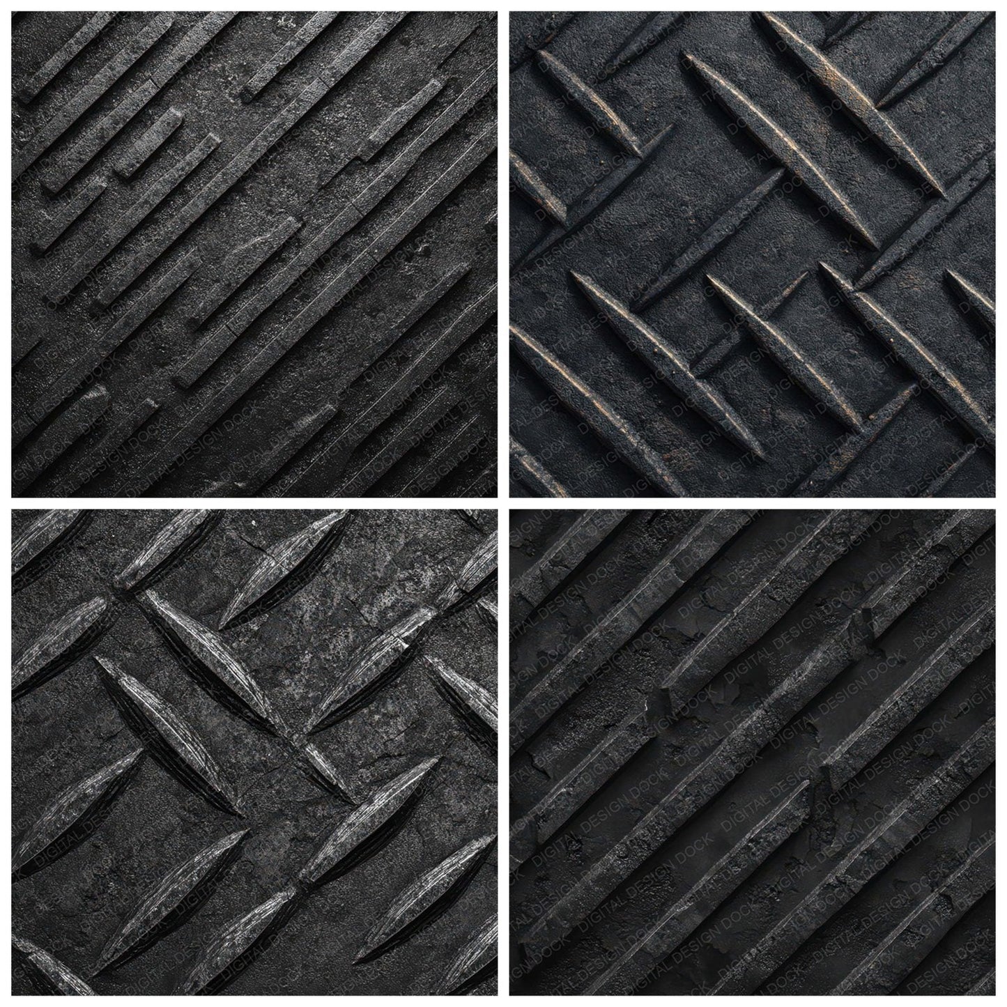 Black Rubber Tread Digital Paper Pack (DDD008112)