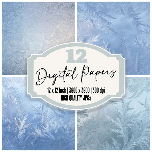 Blue Frost Glass Digital Paper Pack (DDD008113)