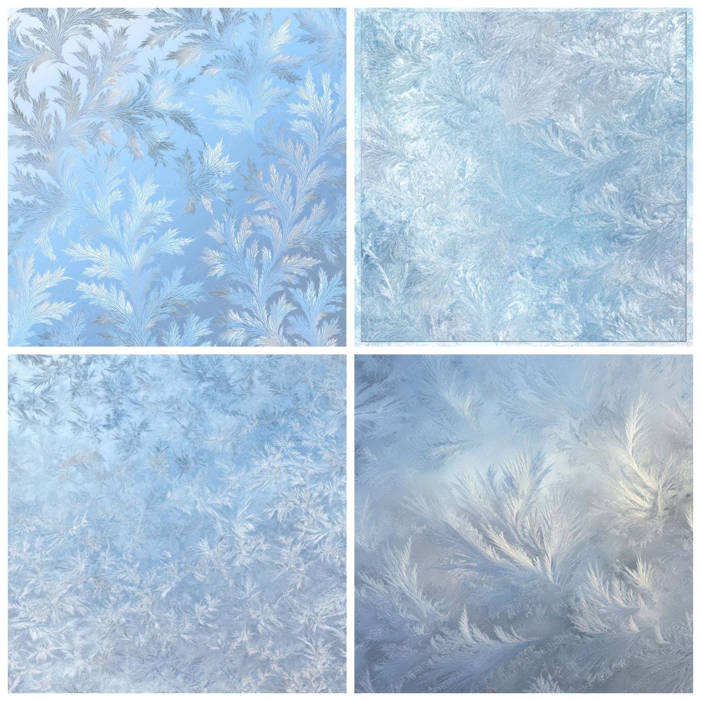 Blue Frost Glass Digital Paper Pack (DDD008113)