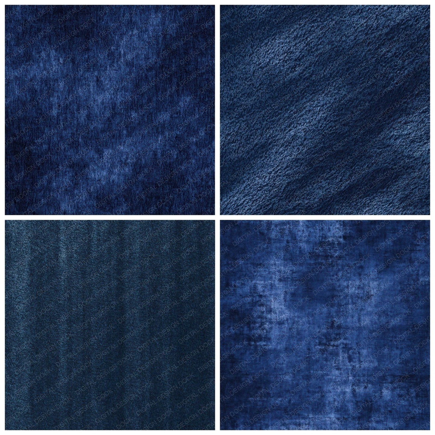 Blue Velvet Fabric Digital Paper Pack (DDD008114)