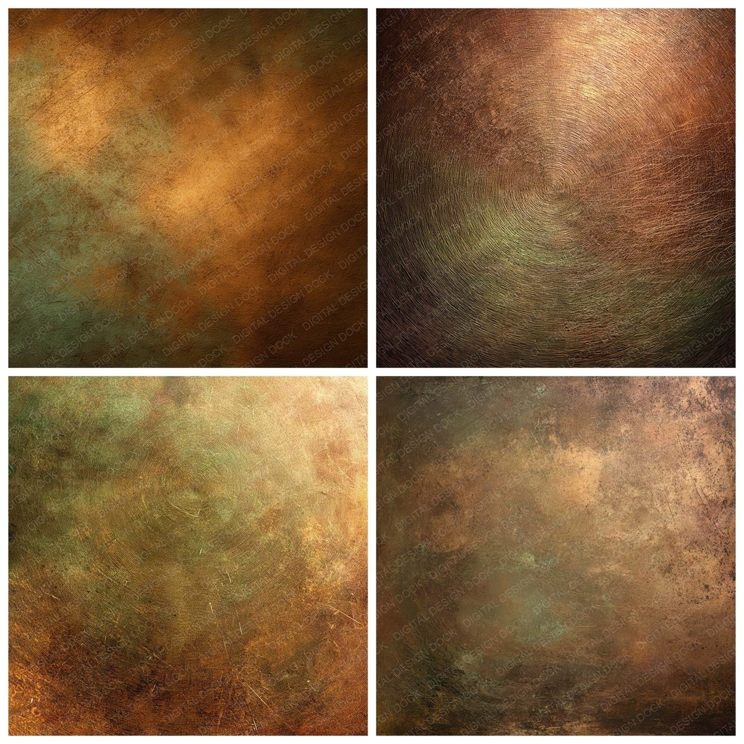 Bronze Patina Metal Digital Paper Pack (DDD008115)