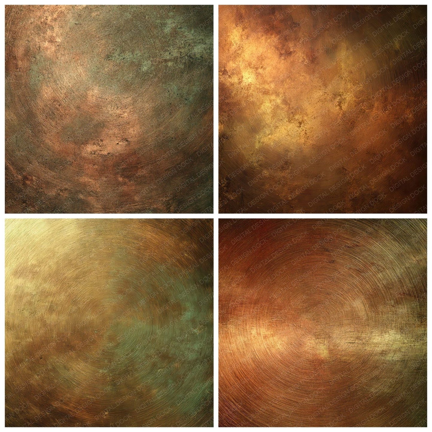 Bronze Patina Metal Digital Paper Pack (DDD008115)