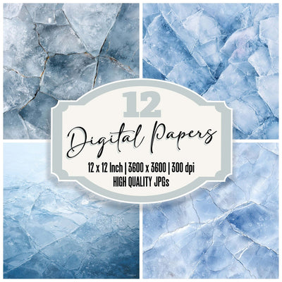Clear Ice Cracks Digital Paper Pack (DDD008118)