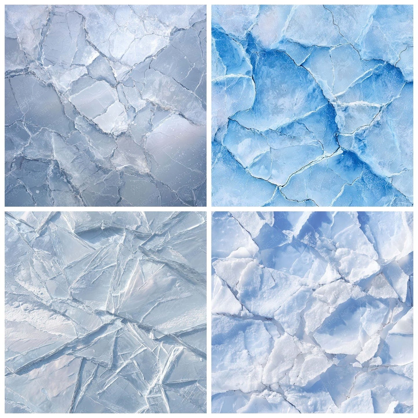 Clear Ice Cracks Digital Paper Pack (DDD008118)