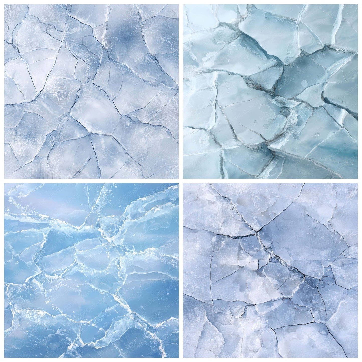 Clear Ice Cracks Digital Paper Pack (DDD008118)