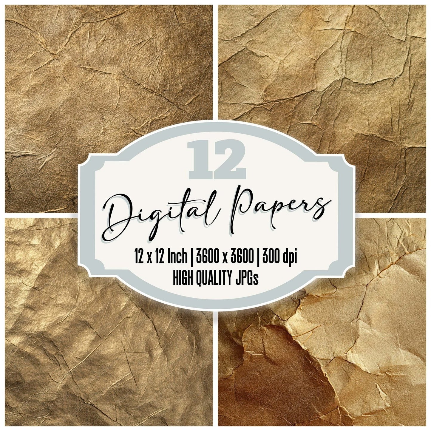 Gold Leaf Texture Digital Paper Pack (DDD008120)