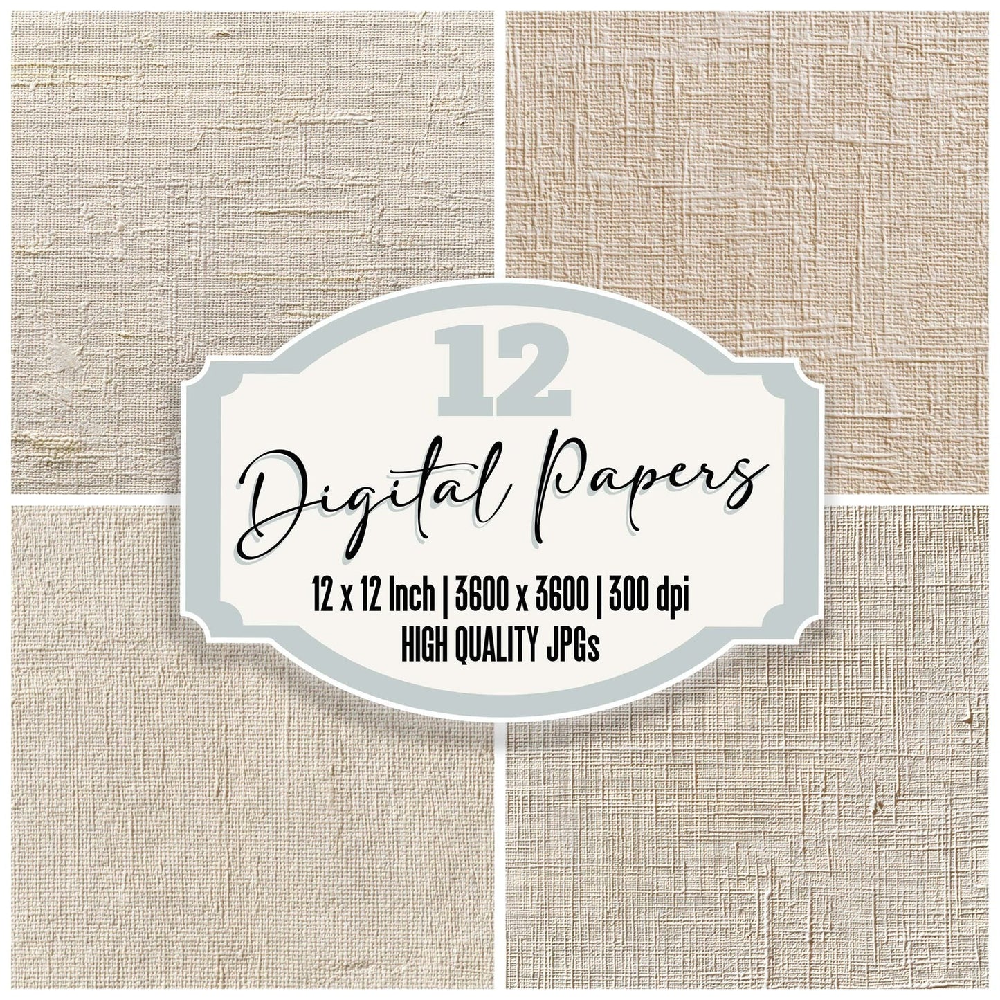 Linen Canvas Weave Digital Paper Pack (DDD008123)