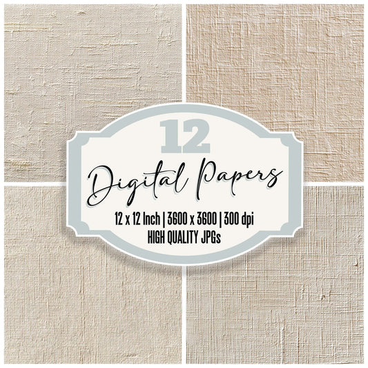 Linen Canvas Weave Digital Paper Pack (DDD008123)