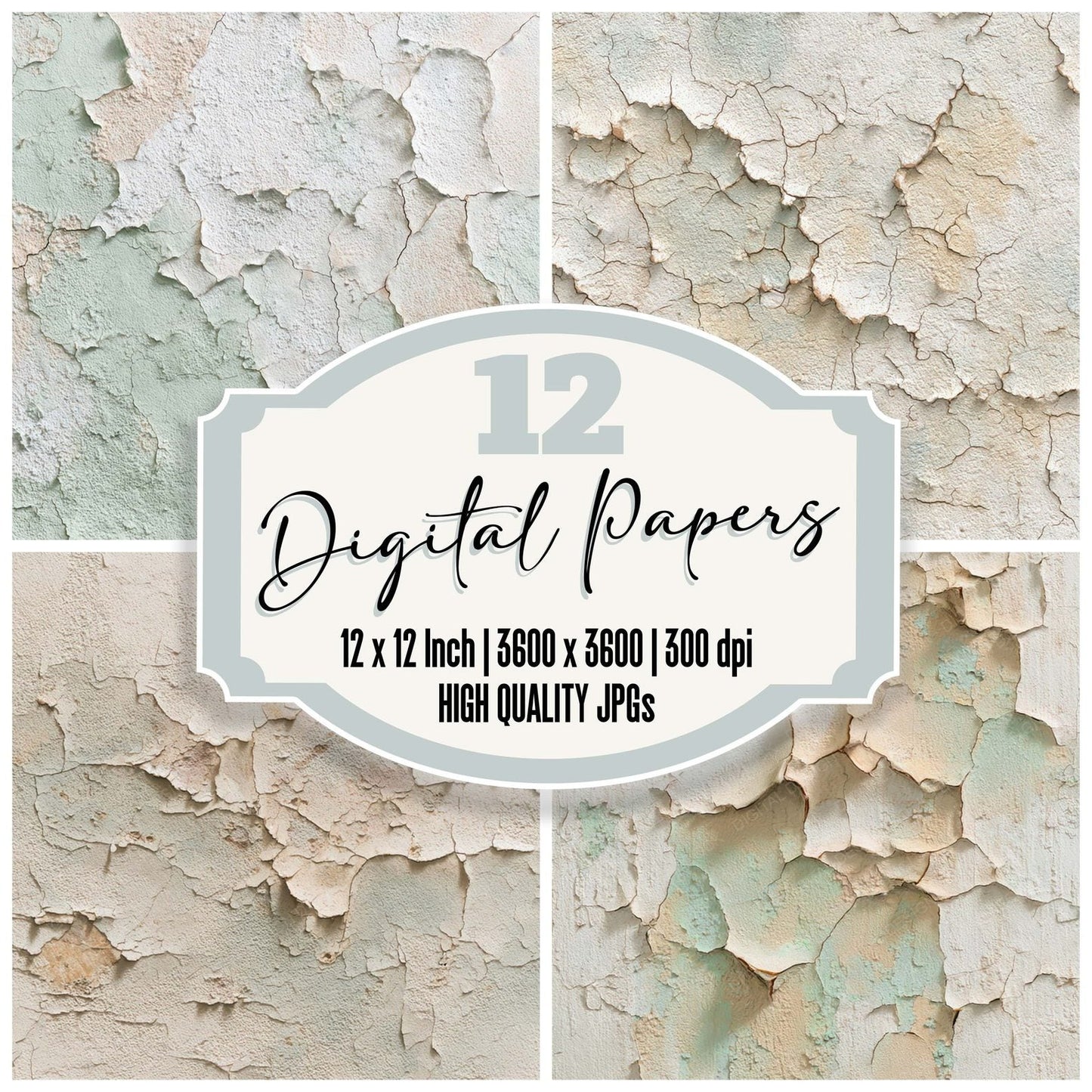 Peeling Paint Wall Digital Paper Pack (DDD008124)