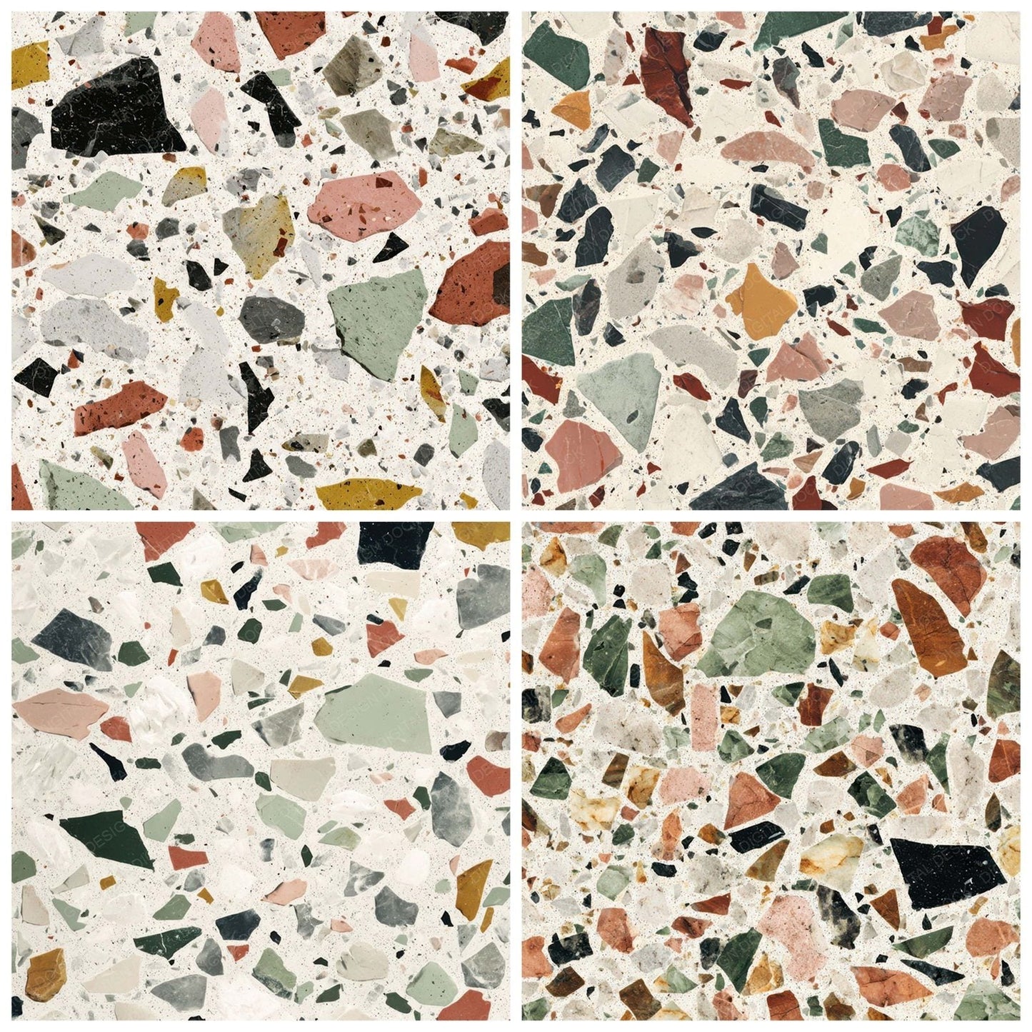 Terrazzo Chip Surface Digital Paper Pack (DDD008126)