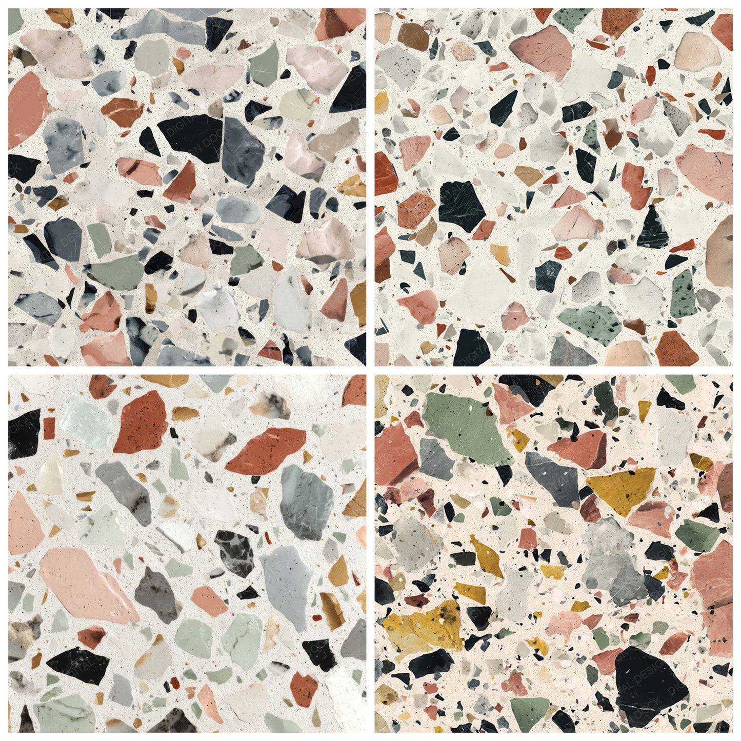 Terrazzo Chip Surface Digital Paper Pack (DDD008126)