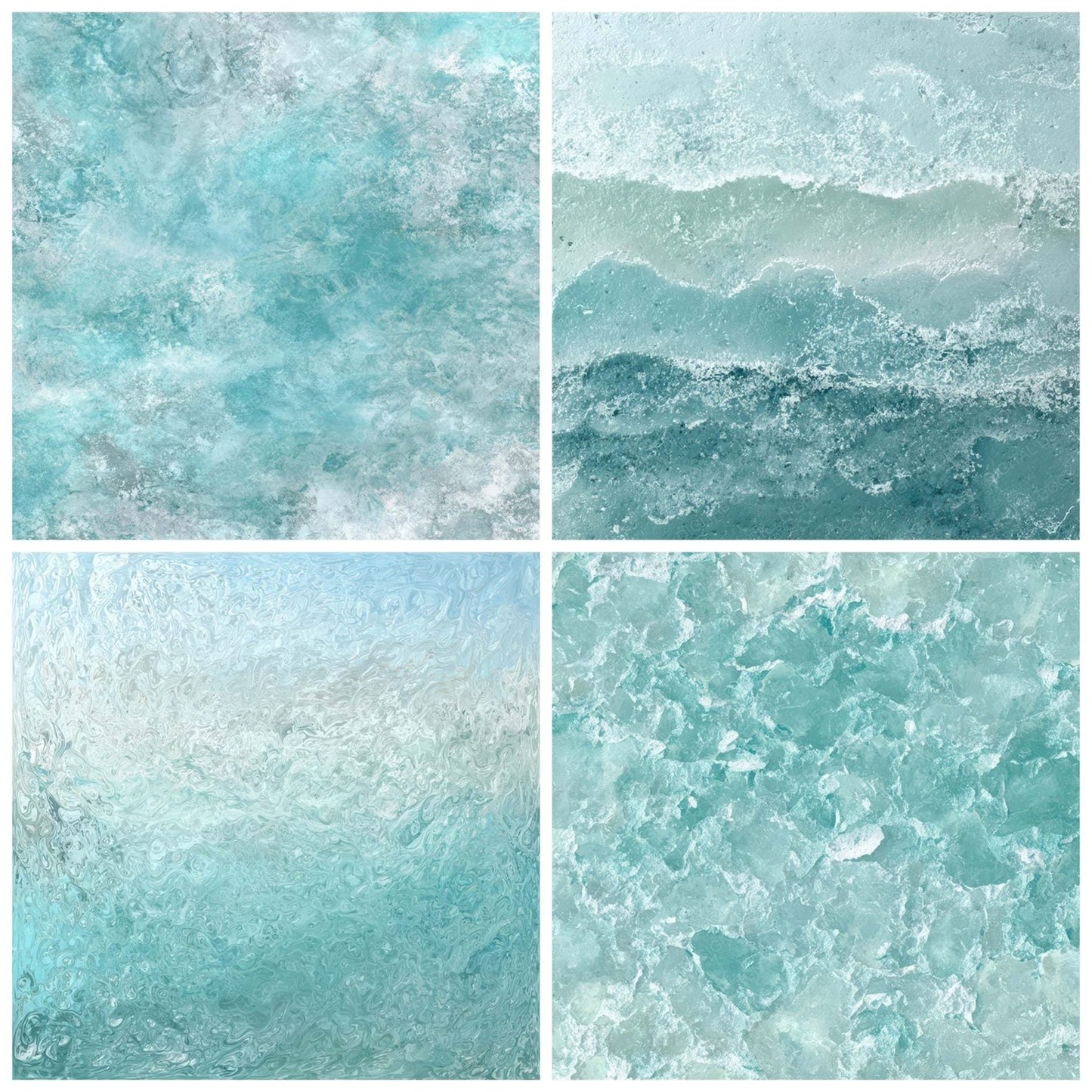 Aqua Sea Glass Digital Paper Pack (DDD008128)