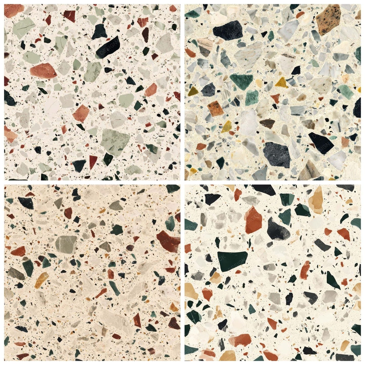 Beige Terrazzo Slab Digital Paper Pack (DDD008130)