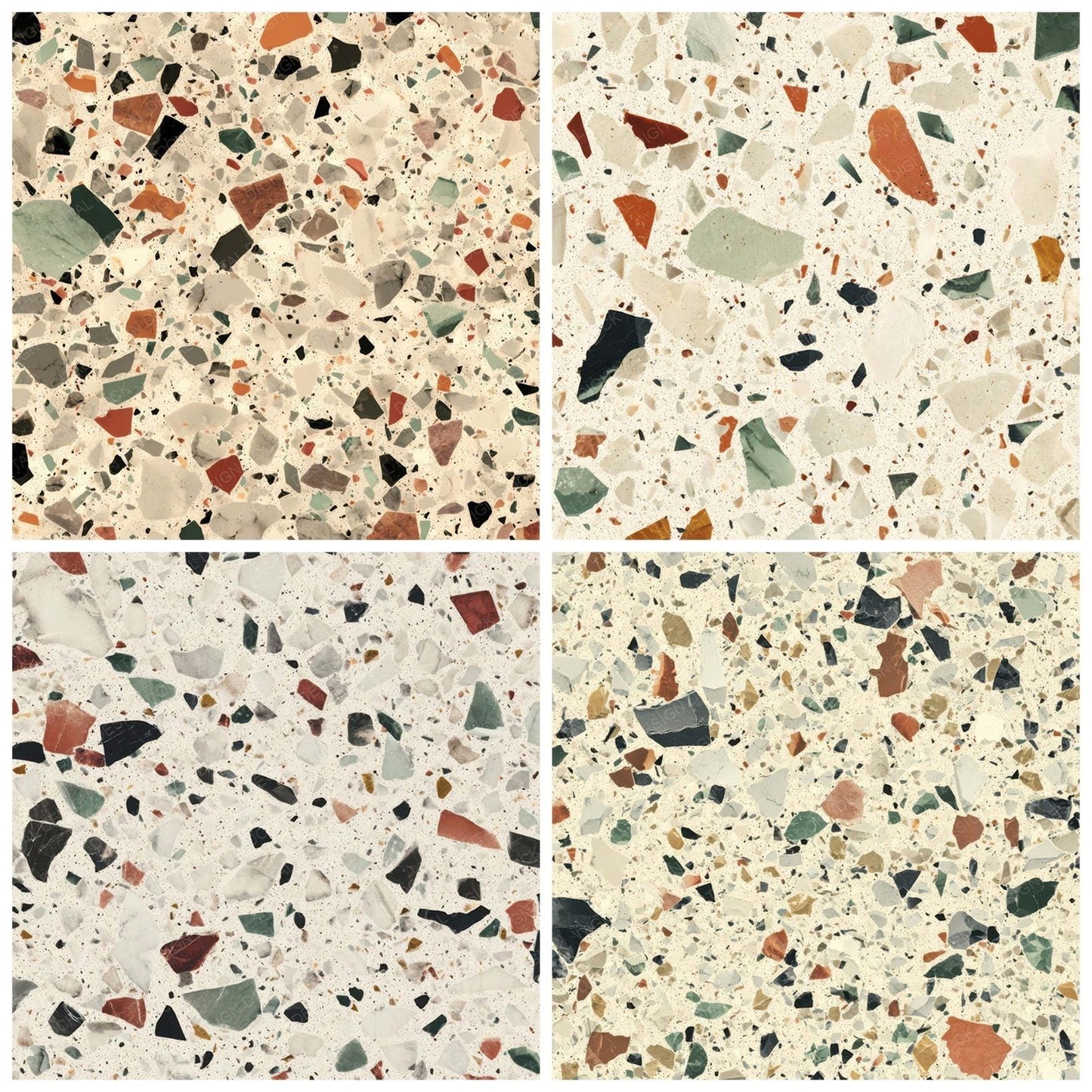 Beige Terrazzo Slab Digital Paper Pack (DDD008130)