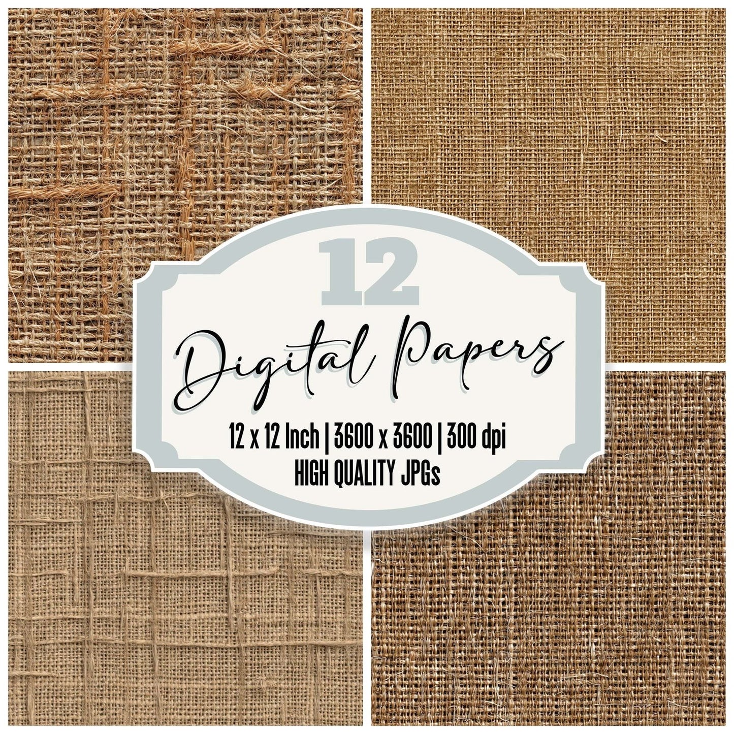 Brown Jute Weave Digital Paper Pack (DDD008131)