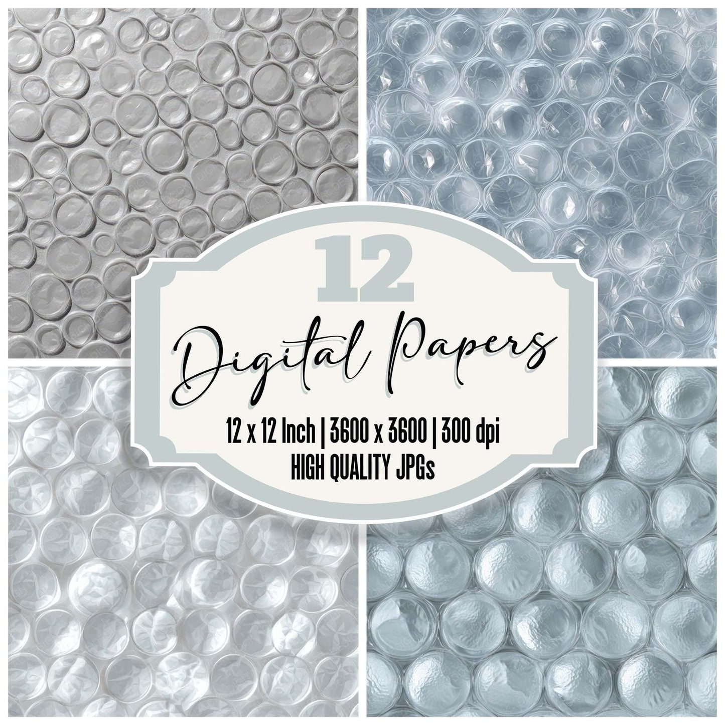 Clear Bubble Wrap Digital Paper Pack (DDD008133)