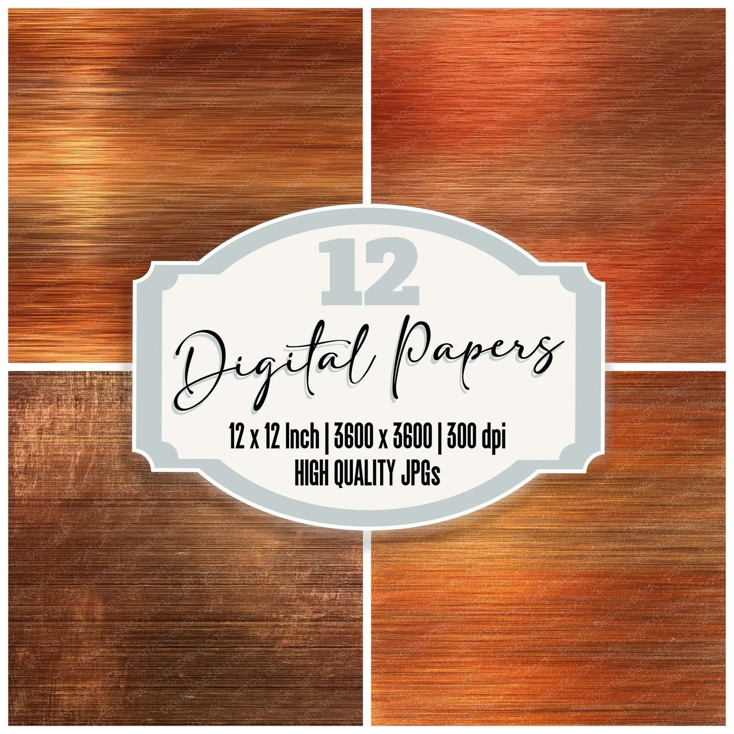 Copper Brushed Sheet Digital Paper Pack (DDD008134)