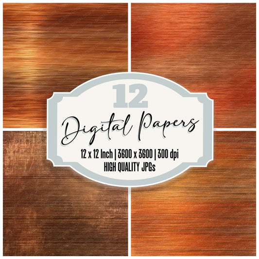 Copper Brushed Sheet Digital Paper Pack (DDD008134)