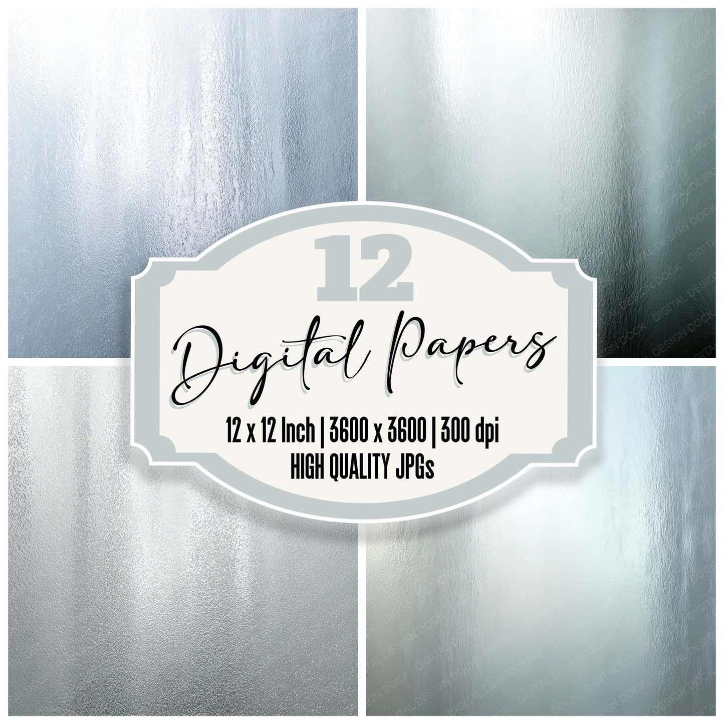 Frosted Bathroom Glass Digital Paper Pack (DDD008135)