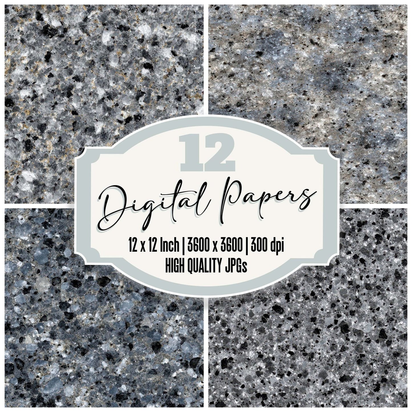 Grey Granite Surface Digital Paper Pack (DDD008136)